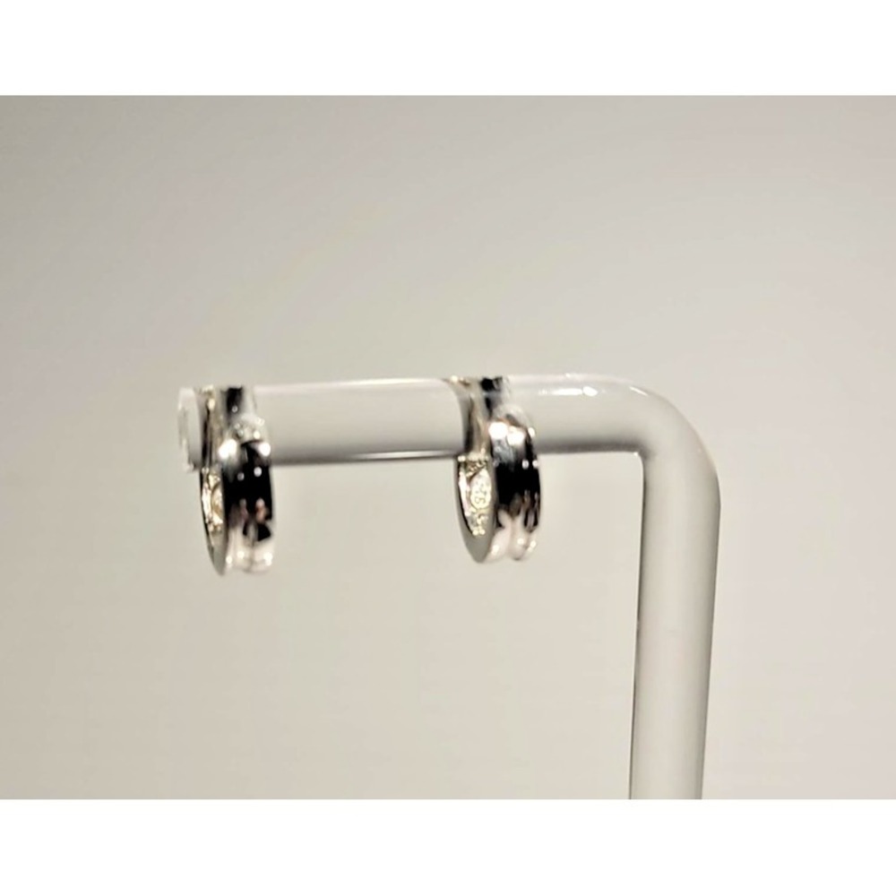 Sterling Silver 925 Small Huggie Hoop Earrings Womens Round Classic Jewelry Pair